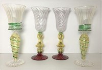 Two Pair of Delicate Wine Glasses