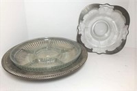 Silver Edged Glass Bowl