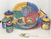 Tuscan Theme Platters & Canisters