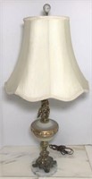 Brass & Marble Cherub Lamp