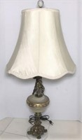 Brass & Marble Cherub Lamp