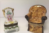 Limoges Chair Trinket Boxes