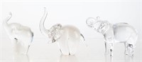 Baccarat and Other Crystal Elephant Paperweights