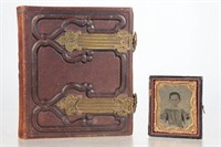 Mid 19th C Photo Album with Civil War Soldiers