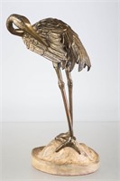 Fine Brass Figure of Crane