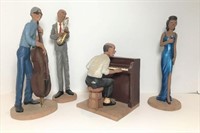 Painted Jim Shores Jazz Combo Figurines