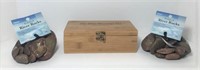 Massage Stones in Wood Box