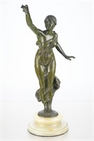 Bronze Patinated Figure of Woman
