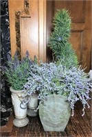 Vases with Faux Botanical Arrangements