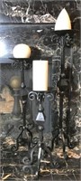 Three Cast Metal/Iron Candle Stands