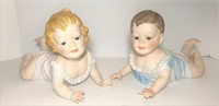 Porcelain Piano Babies Figurines