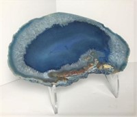 Polished Geode Slice with Stand
