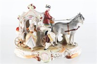 German Porcelain Horse and Carriage