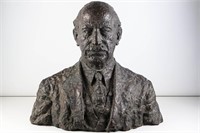 Bronze Portrait Bust by Isidore Binswanger