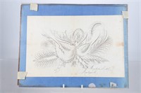 19th C Calligraphy of Birds from Snyders Motel