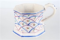 Large Gaudy Ironstone Swansea Octagonal Mug