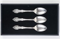Three Gorham Sterling Serving Spoons "LaScala"