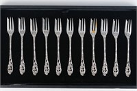 .800 Silver Dessert Forks (Set of 11)