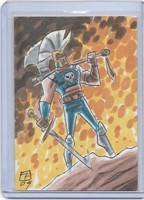Marvel Ares Hand Drawn Sketch card
