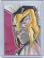 Marvel Ares Hand Drawn Sketch card by Nate
