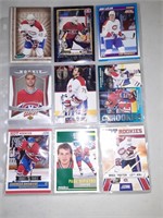 Lot of 9 Montreal Canadiens Rookie cards