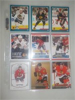 Lot of 9 Chicago Blackhawks Rookie cards
