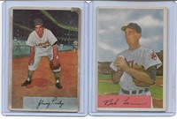 1954 Bowman Bob Lemon & Johnny Pesky