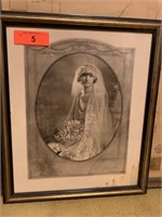 BEAUTIFUL FRAMED BRIDE PICTURE SO LOVELY
