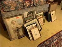LARGE LOT OF FRAMED PICS AND WALL DECOR