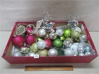 COLORFUL BOX OF CHRISTMAS TREE ORNAMENTS