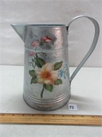 SWEET TOLE PAINTED GALVANIZED PITCHER