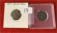 1867/1879 shield nickels