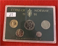 1991 Coins of Norway