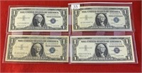 4 1971 one dollar silver certificates
