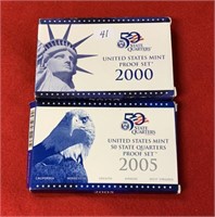 Two proof sets 2000 and 2005