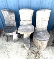 Unique wooden stools