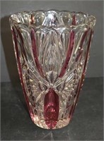 Beautiful Purple & Clear Crystal Vase