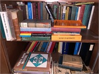 CONTENTS OF 2 SHELVES LG LOT OF BOOKS