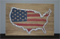 American Flag Themed U.S. Map