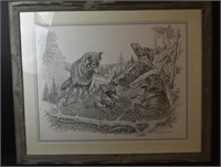 Hand Signed Dan Brewer Print "Showing Off"