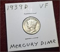 1939 D Mercury Dime