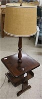 Wooden Table / Lamp