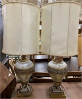 Pair of Marble Based Lamps