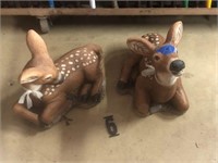 2 Concrete deer statues