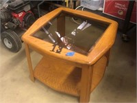 Glass top end table