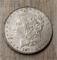 1879-P Morgan Dollar: AU - Slight Tone