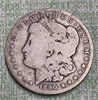 1890-O Morgan Silver Dollar