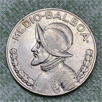 1930 Panama 90% Silver Balboa Coin