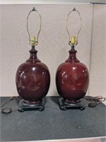 Burgundy Table Lamps