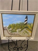 Beach Lighthouse Painting 24" x 20"
